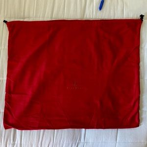 HUGE Vintage Cole Haan dust bag, red fabric purse bag protector